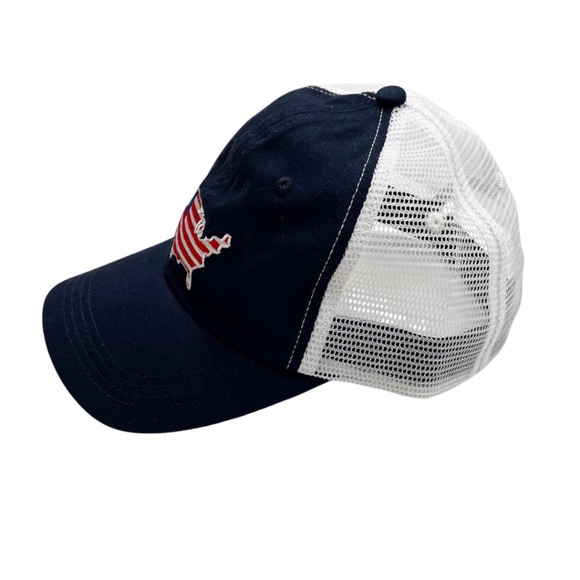 NWOT Johnnie-O American Flag Embroidered Logo Mesh Back Hat USA Patriotic - Picture 4 of 12